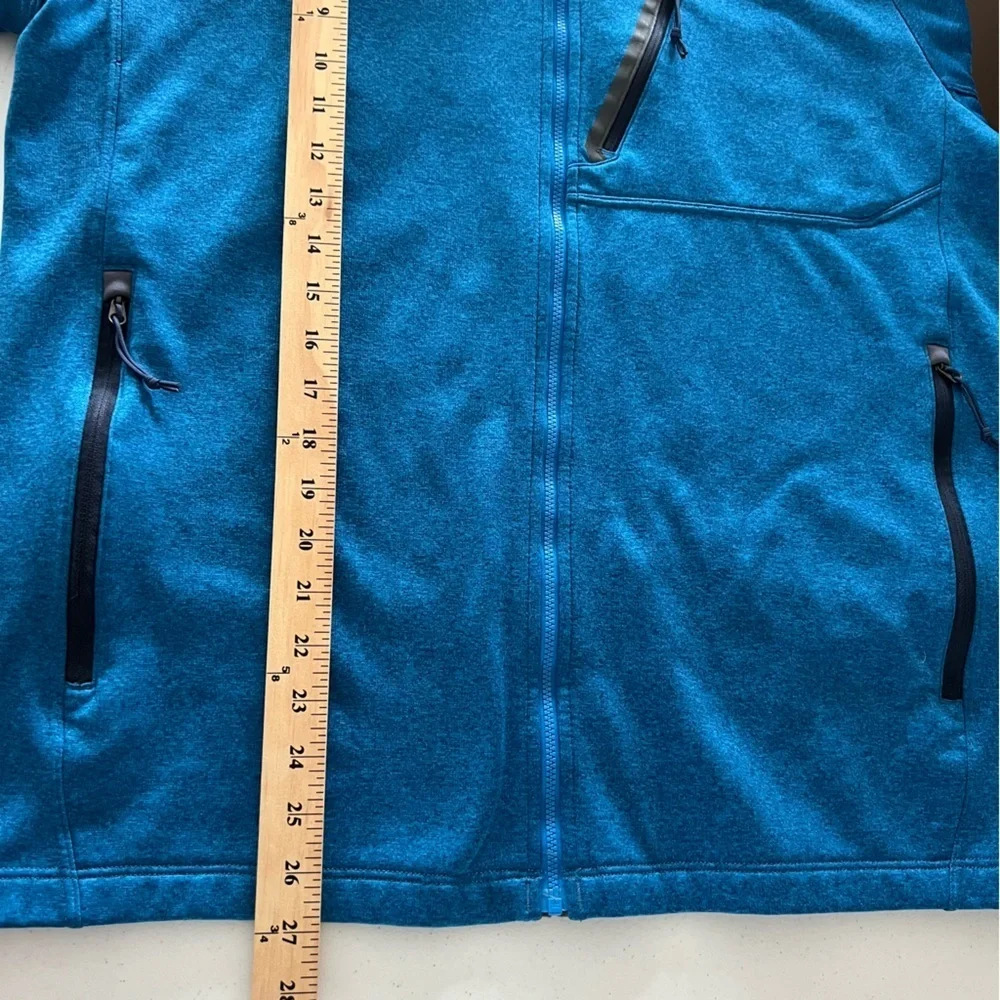The North Face Men Fleece Hiking Trek Camping Base Layer Heathered Blue Large